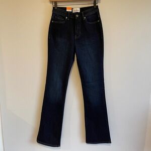 DU/ER High Rise‎ Bootcut Jeans Womens Size 25 Dark Wash Organic Cotton DUER New